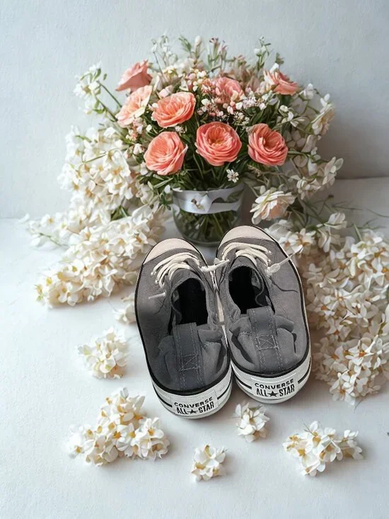 Gray Chuck Taylor Converse  - Never Worn - Size 10 - Picture 2 of 3